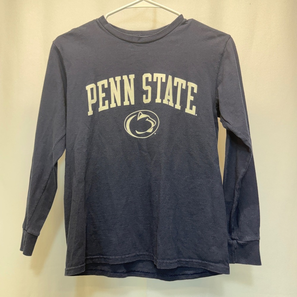 Penn State Champion T-Shirt Youth Medium 7-8 Navy Blue Long Sleeve Nittany Lions